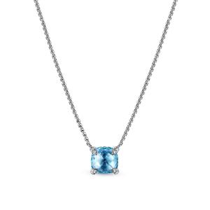 Серебряное колье Petite Ch?telaine с топазом и бриллиантами