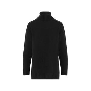 Свитер с высоким воротником и отделкой в рубчик