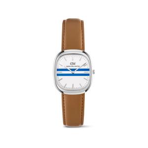 Cort 30x38mm Коричневая кожа Tan Brown Бело-голубой серебристый - Мужские часы из нержавеющей стали с кожаным ремешком DW Официальный подлинный оригинал