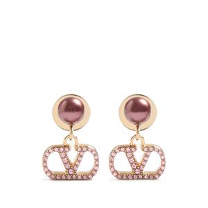 Серьги с логотипом VLogo Signature и кристаллами Swarovski