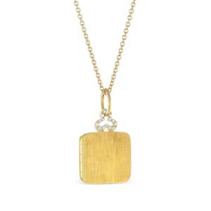 Колье Diamond Trefoil из желтого золота с бриллиантом
