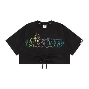 Укороченные топы AAPE Moonface Gradient Cropped Top 'Grey/Dark'