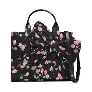 Сумки-тоут Marc Jacobs The Vintage Floral Oversized Bow Canvas Medium Tote Bag 'Черный/Мультиколор'