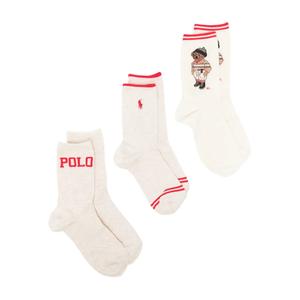 Комплект из трех пар носков с принтом Polo Bear