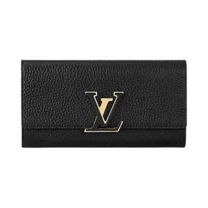 Кошельки Louis Vuitton Capucines Wallet 'Черная телячья кожа'
