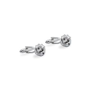 Ojeda Chrome Pebbled Knot запонки