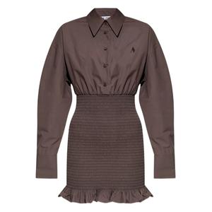 Платье мини с оборками