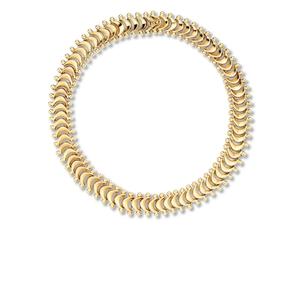 Колье Crescent Moon Fancy Link Collar из желтого золота (1980-е годы)