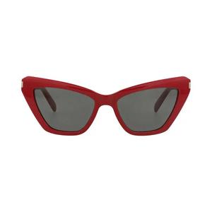 Saint Laurent Солнцезащитные очки кошачий глаз из ацетата 'Красный/Серый'
