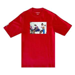 Футболки с коротким рукавом Air Jordan x Trophy Room New Sheriff In New T-Shirt 'Red/White'