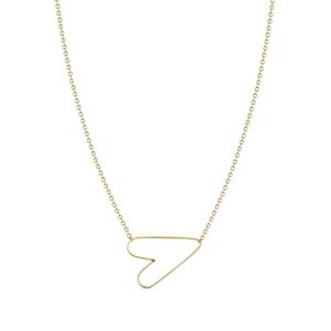 Колье Anchored Heart из желтого золота