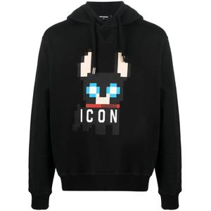 Хлопковая худи с принтом Icon