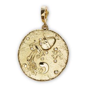 Большая подвеска Of The Stars Aquarius из желтого золота с бриллиантом