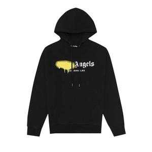Худи Palm Angels Los Angeles Sprayed Logo Hoodie 'Black/Yellow'