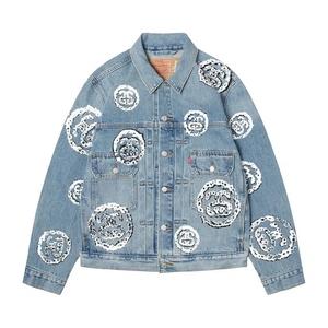 Джинсовая куртка Stussy x Denim Tears Type 2 Jacket 'Light Indigo'