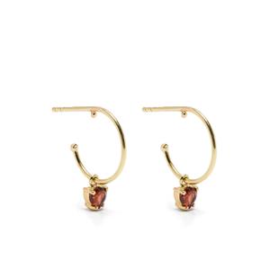 Серьги-кольца из желтого золота 18 карат