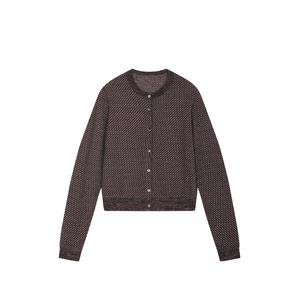 Укороченный кардиган с геометричным узором