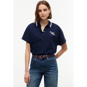 Свободное поло с коротким рукавом с надписью - Tommy Mainline