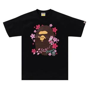 Футболка с коротким рукавом BAPE Sakura Ape Head Tee 'Black'