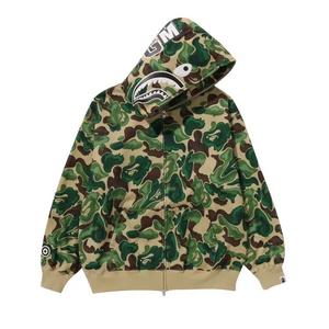 Худи на молнии BAPE Art Camo Shark Hoodie 'Green'