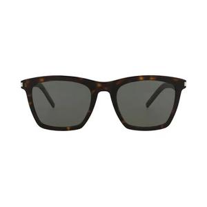 Saint Laurent Солнцезащитные очки с квадратной оправой из ацетата 'Havana Grey'