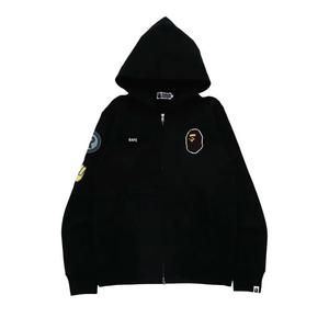 Толстовки на молнии BAPE Military Patch Heavy Weight Zip Hoodie 'Черный'