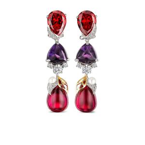 Серьги Berry из белого золота с камнями