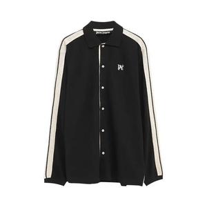 Рубашки и топы Palm Angels Monogram Piquet Trackshirt «Black/Off White»