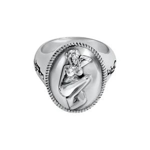 Кольца Enfants Riches Déprimés Pin Up Girl Cameo Ring 'Silver'
