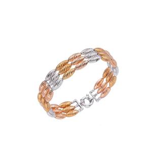 LITZ 18K Белое/Розовое/Желтое Золото Браслет C-WD0007