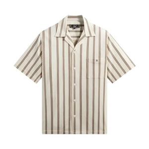 Рубашки на пуговицах Kith Textured Stripe Thompson Camp Collar Shirt 'Sandalwood'