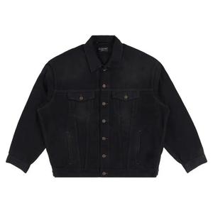 Джинсовые куртки Balenciaga Embroidered Political Logo Denim Jacket «Black»