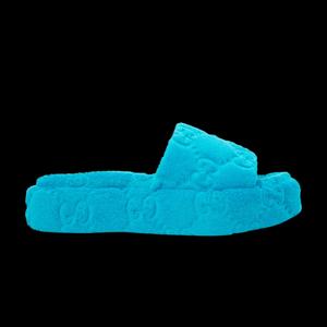Сандалии Gucci Wmns GG Platform Sandal 'Blue'