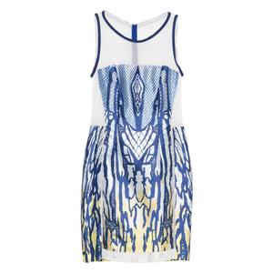 Платье мини с сетчатой вставкой