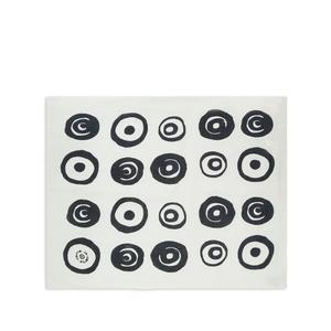 Льняное полотенце с принтом Circles (55 x 70 см)