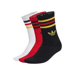 Носки и колготки Adidas Originals 3-Stripes Crew Socks 3 пары 'Белый / Лучший алый / Черный'