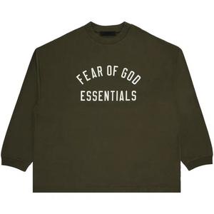 Футболка с длинным рукавом Fear of God Essentials Jersey Long-Sleeve Tee 'Military'