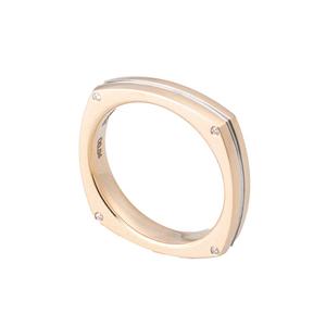 LITZ Мужское кольцо с бриллиантом из белого золота 18K и розового золота PJ-MS015M