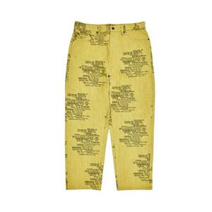 Джинсы Supreme Trademark жаккардовые мешковатые «Washed Yellow»