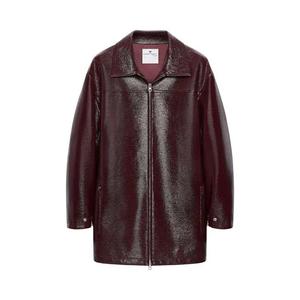 Верхняя одежда Courrèges Zipped Vinyl Maxi Bomber Jacket 'Burgundy'