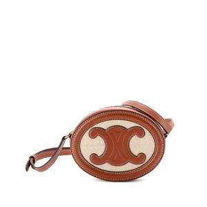 Сумка через плечо Triomphe Oval Canvas and Leather
