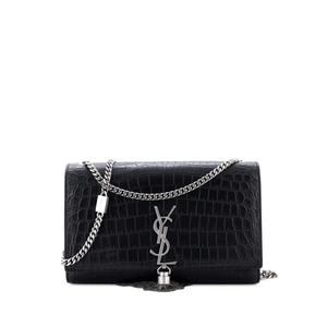 Сумка через плечо Classic Monogram Tassel Crocodile Embossed Leather Medium