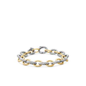 Браслет Oval Link Chain из желтого золота и серебра (10 мм)