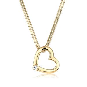 Кулон-сердце с кристаллами Swarovski® – серебро с позолотой