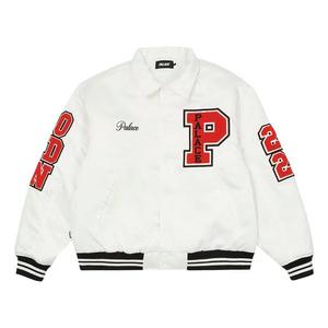 Куртка-бомбер Palace Satin Varsity Jacket 'Белый'