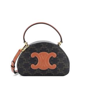 Сумка через плечо Half Moon Case Triomphe Coated Canvas with Leather