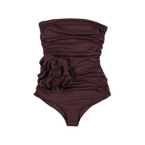 Купальник Intero со сборками и аппликацией