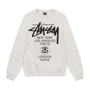Круглые вырезы Stussy World Tour Crew «Пепельный вереск»