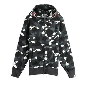 Худи BAPE City Camo Shark Regular Fit Full Zip Hoodie 'Black'