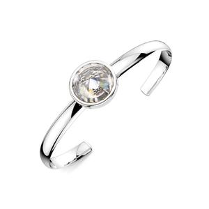 Браслет-обруч Blair с кристаллами SWAROVSKI® - Белое золото/Прозрачный